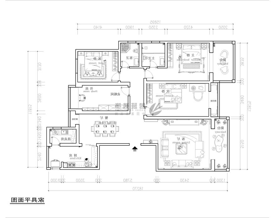 金地西沣公元,新中式风格,户型图